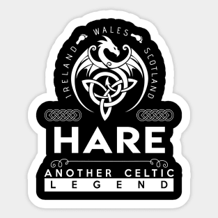 Hare Name T Shirt - Another Celtic Legend Hare Dragon Gift Item Sticker